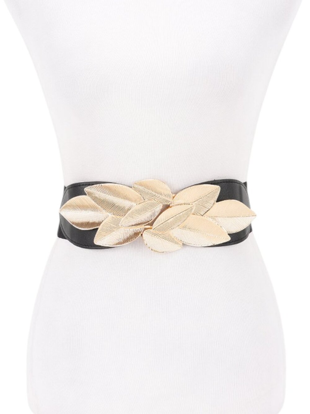 BNWT 3D Flower Leaf Iconic Buckle Elastic Fashion Belt